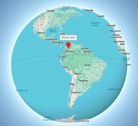 a globe showing the location of latin america